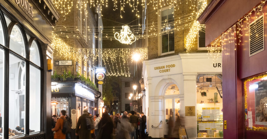 Bow Lane Christmas Lights Switch-On 2025